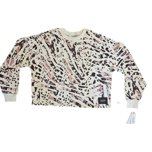 calvin klein performance Womens printed Crop Pullover Top, Size XS - Picture 5 of 5